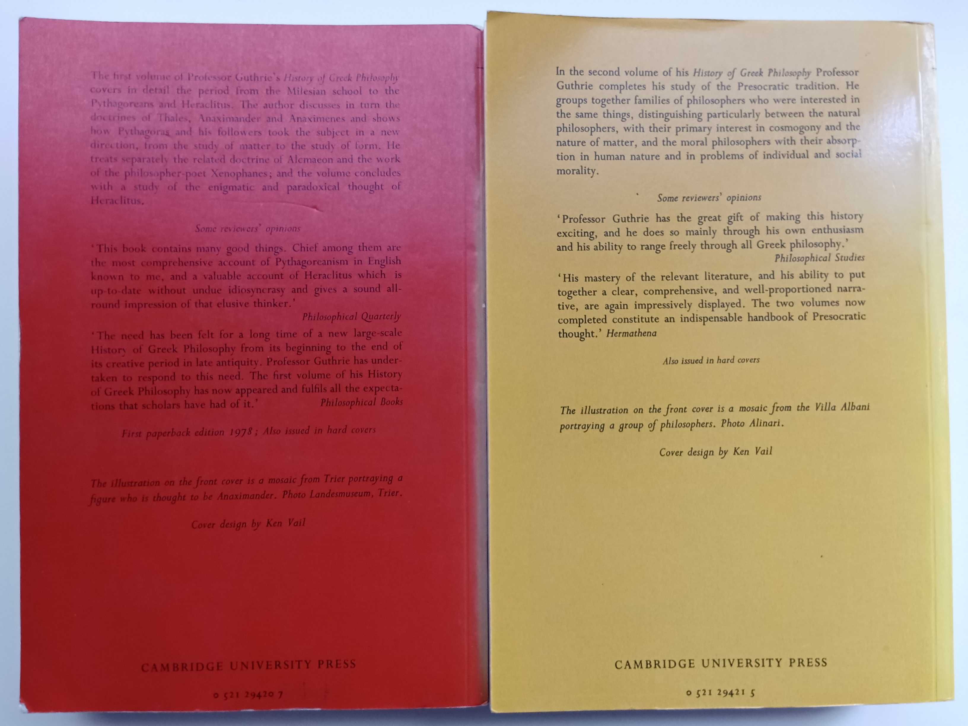 W. K. C. Guthrie - A History of Greek Philosophy (2 vols.)