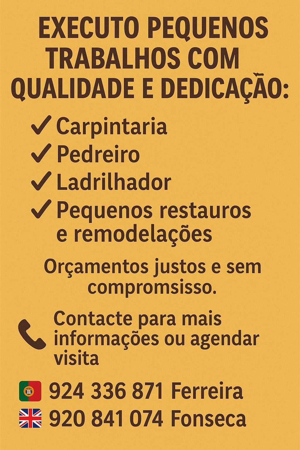 Pequenos restauros e remodelações em sua casa