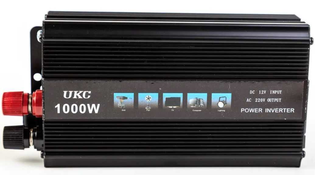 Перетворювач напруги, інвертор 12-220V UKC AC/DC 1000W SSK