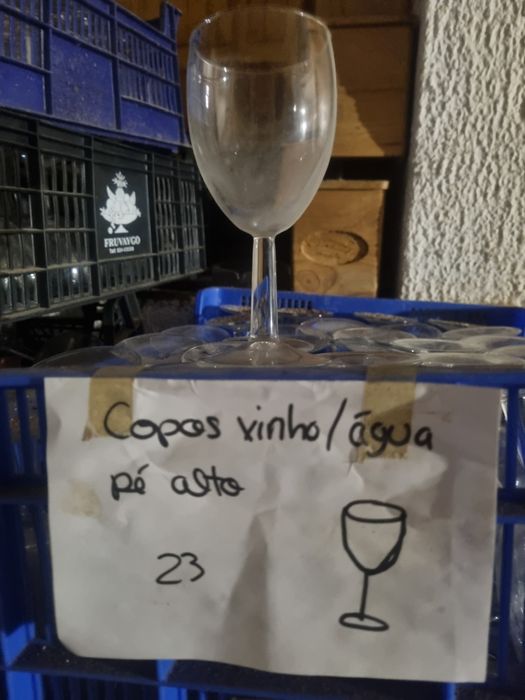 Copos vinho , água