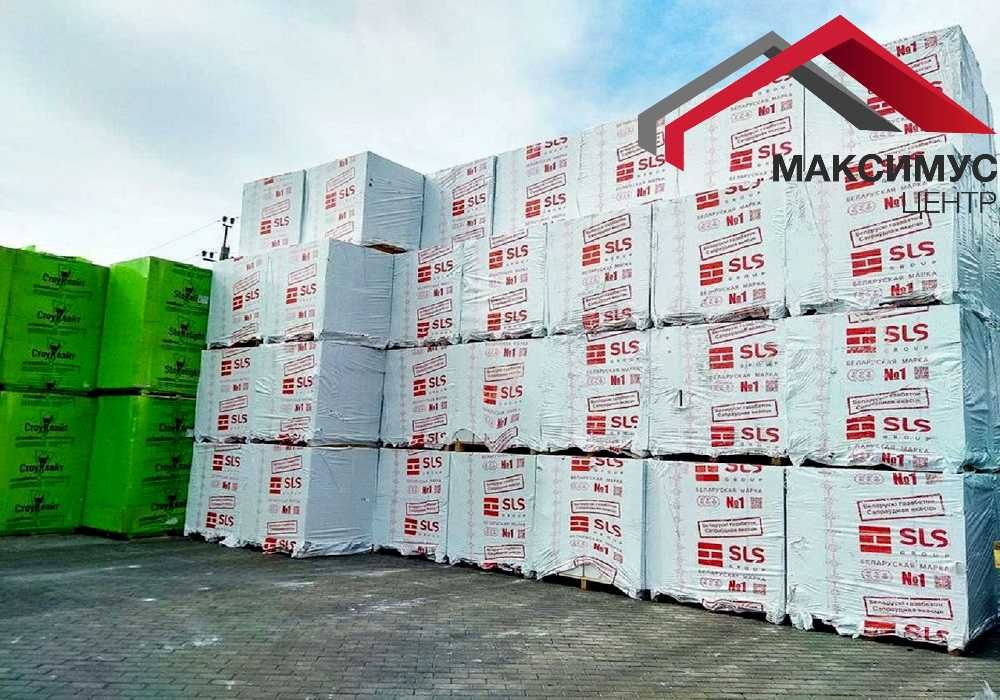 Газоблок Стоунлайт 37,5 см товщина, доставка маніпулятором, цегла