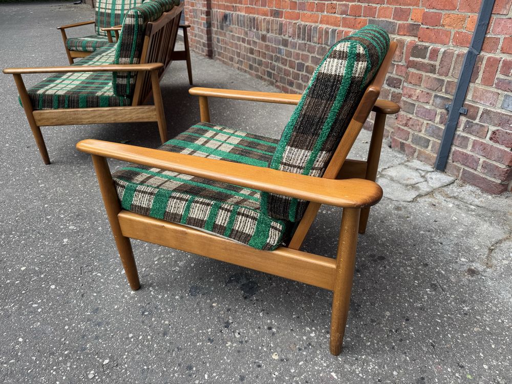 Skandynawski zestaw wypoczynkowy sofa+2fotele, lata60.vintage, design