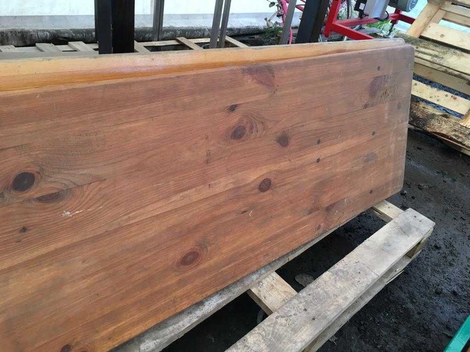 Stół drewniany 220x50 cm brązowy