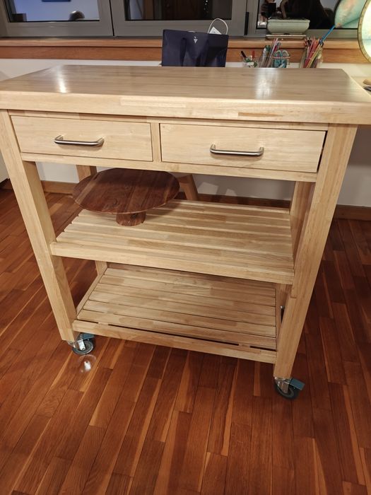 carrinho de cozinha de madeira