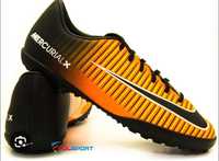 Buty sportowe piłkarskie Nike Męskie Mercurialx pomarańczowo czarne