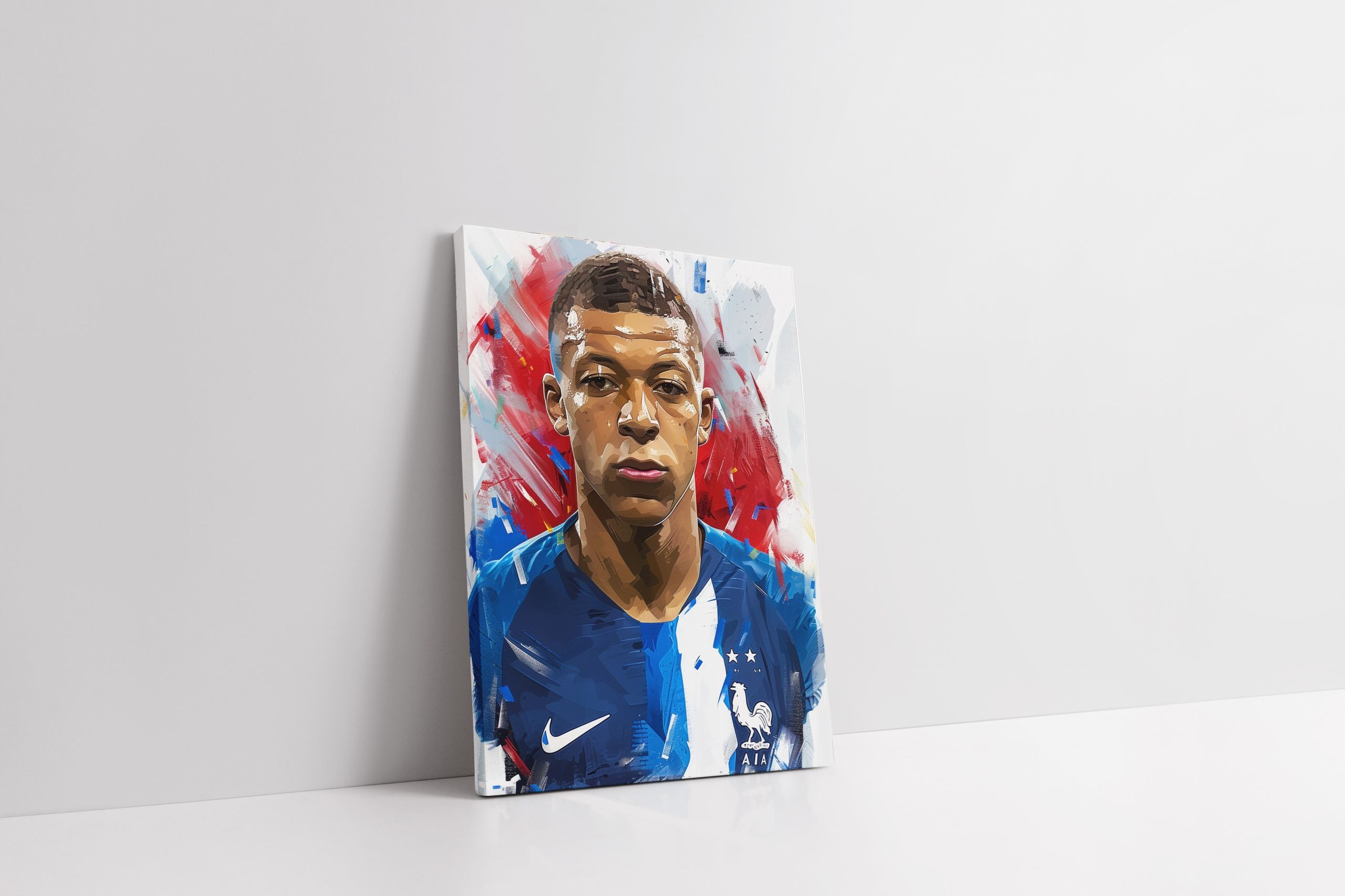 Portret Kyliana Mbappé na płótnie 45x60 cm - Nowoczesna Dekoracja