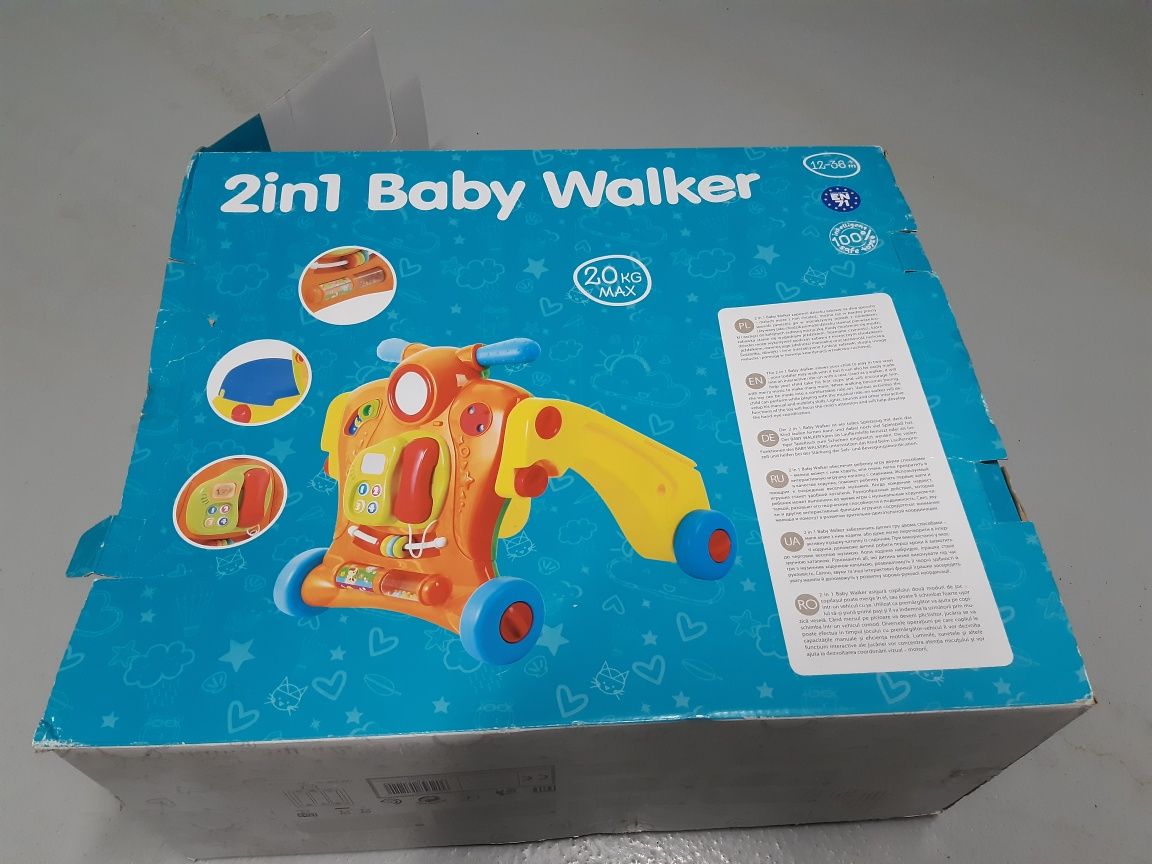 Smiki, Baby Walker, chodzik, pchacz interaktywny, 2w1