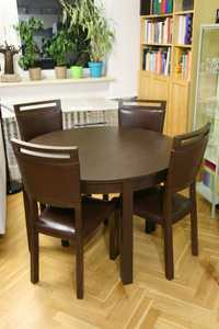 Stół IKEA BJURSTA okrągły brązowy + 4 krzesła GRATIS Warszawa