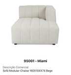 Sofá bege modular novo, marca KINDA