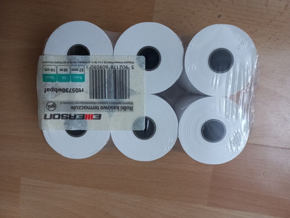 Rolki kasowe termoczułe 57mmx30m 6 szt.