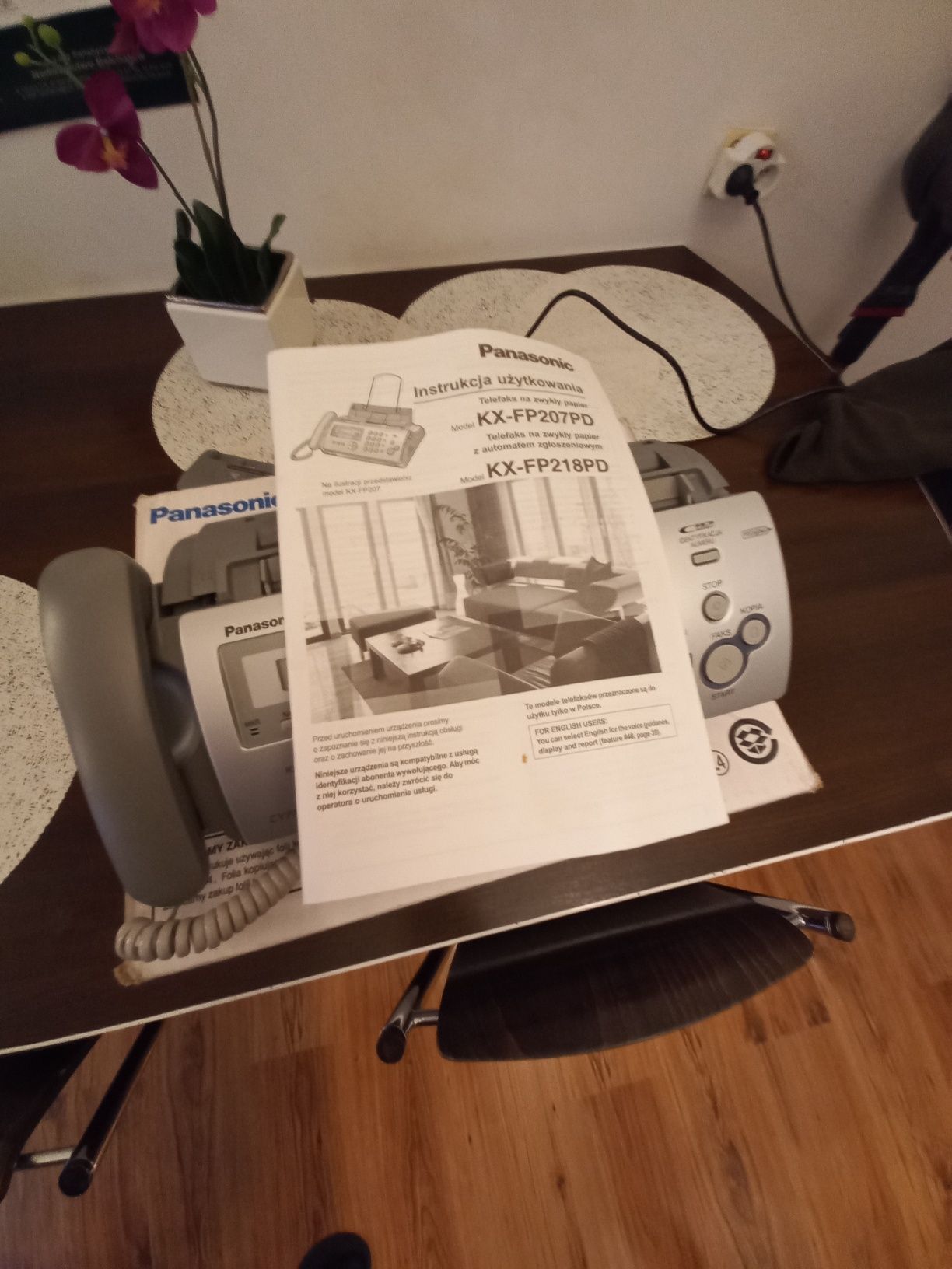 Telefon stacjonarny z faxem Panasonic