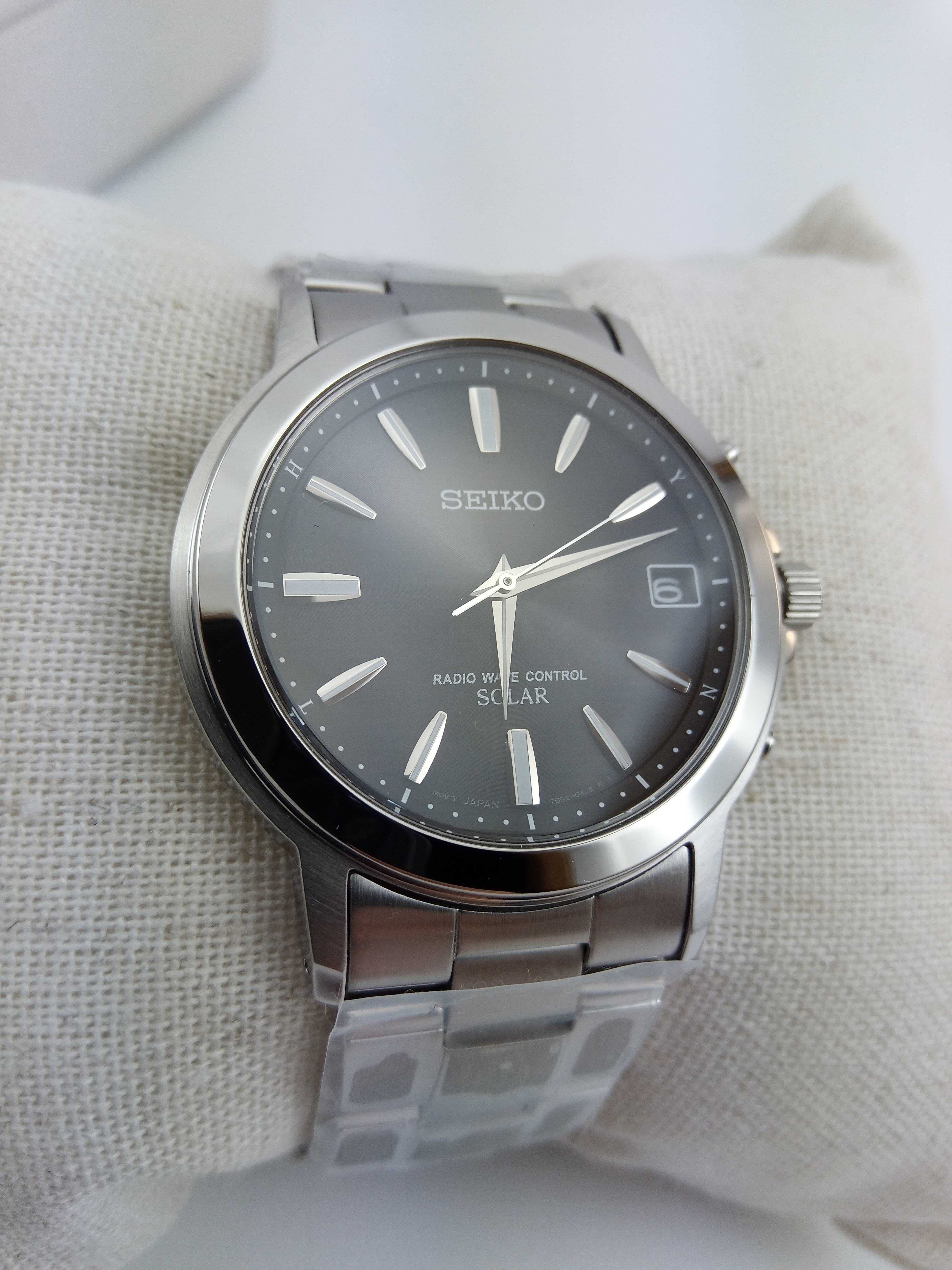 Мужские часы Seiko Solar SBTM169 солнечный заряд, радиоконтроль сапфир