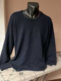 Granatowy kaszmirowy sweter,r.L/XL