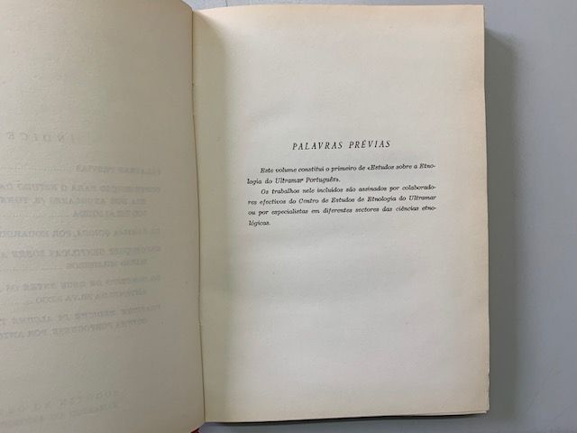 Estudos sobre a Etnologia do Ultramar Português (volume I), 1960