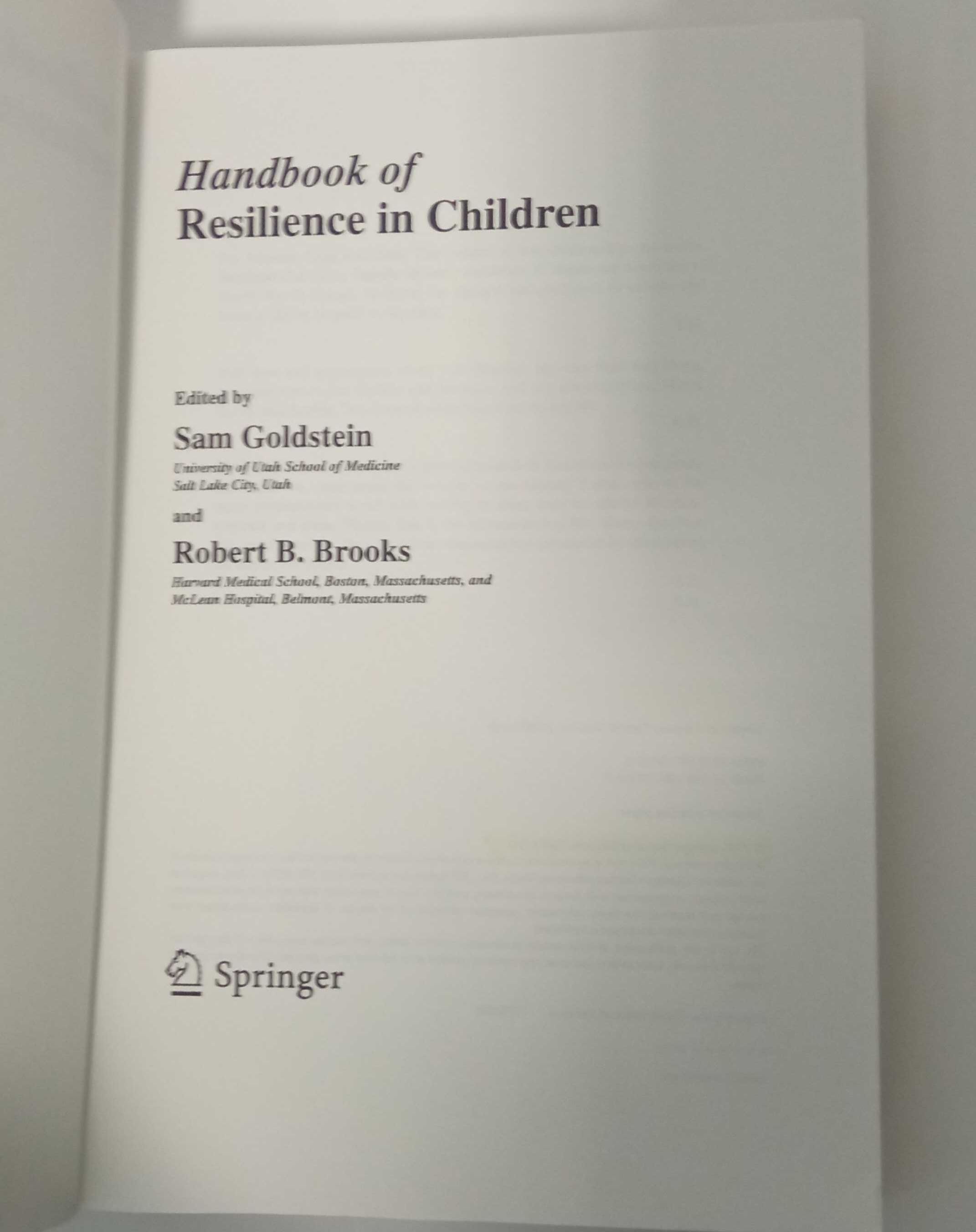 Handbook of resilience in Children, de Sam Goldstein