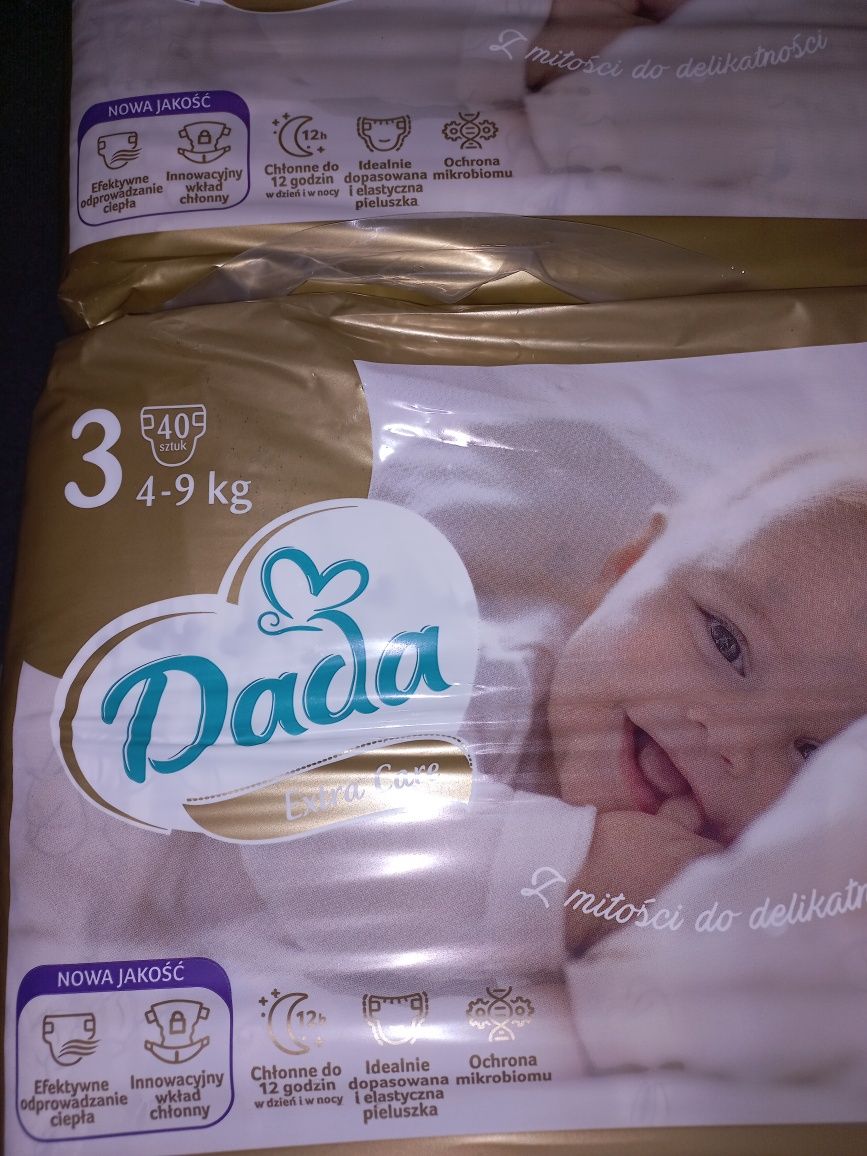 Zestaw Dada extra pampers rozmiar 3  pieluchy dla dzieci  4-9 kg