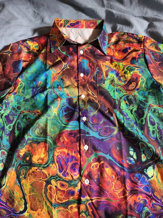 Camisas de verão, largas, de polyester