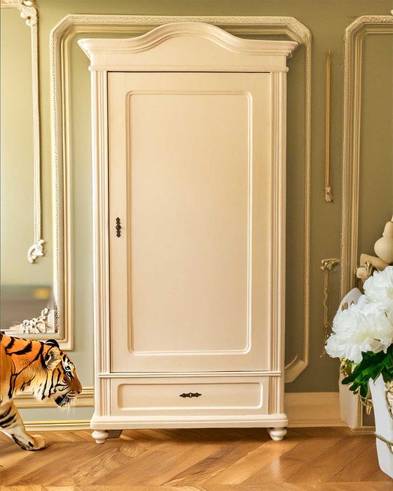 Wyprzedaż - Szafa jednodrzwiowa beżowa antyk