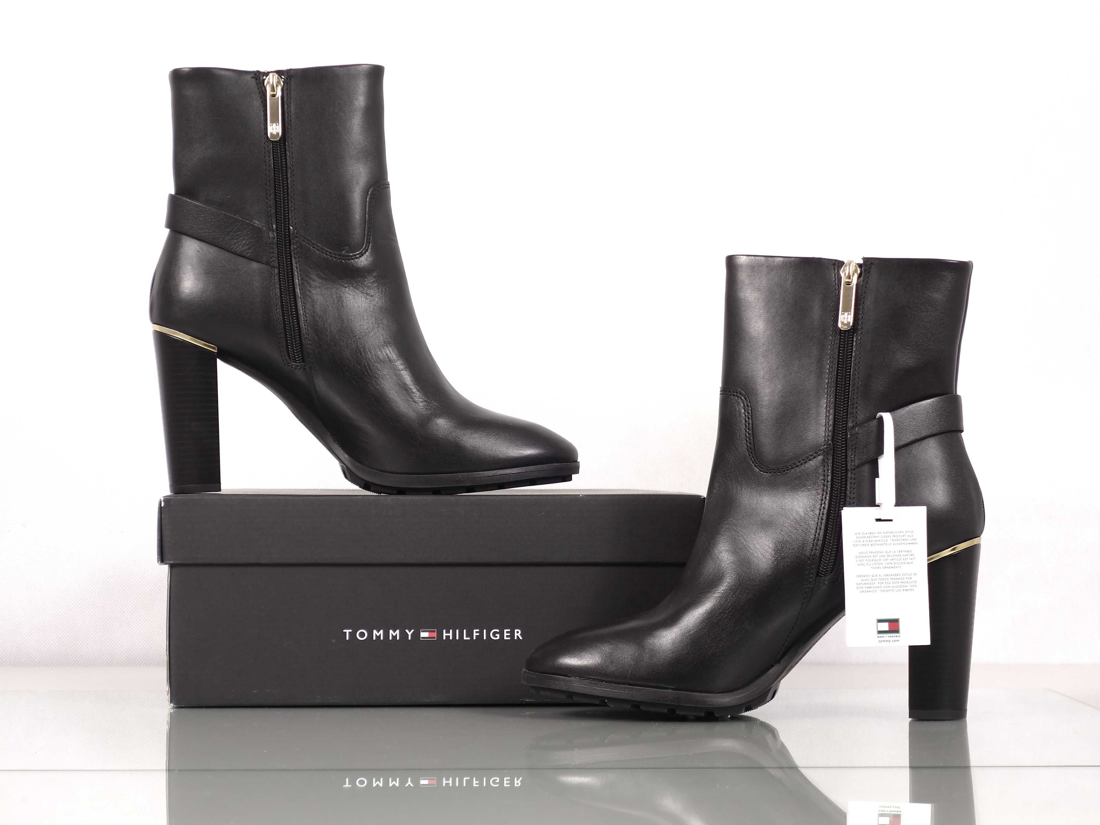 Tommy Hilfiger BELT HIGH HEEL BOOTIE Nowe Botki Damskie 42/27cm