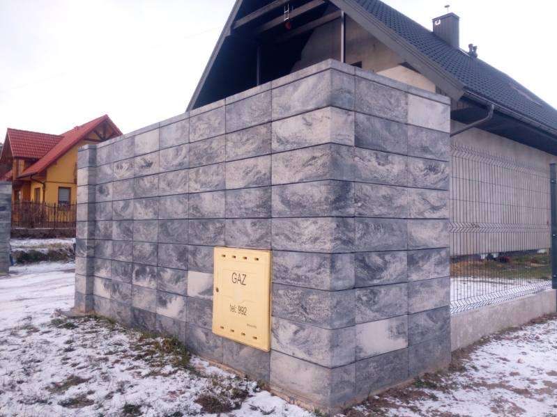 WYPRZEDAŻ MAGAZYNOWA Skandynawska szarość pustak na ogrodzenie
