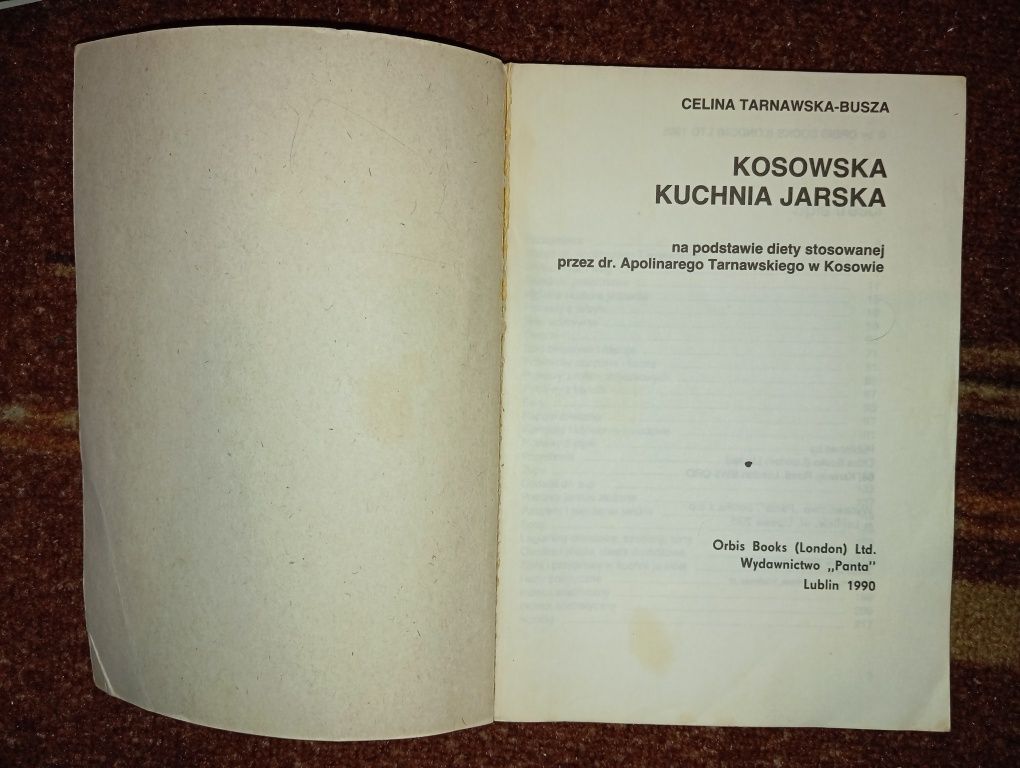 Celina Tarnawska-Busza - Kosowska kuchnia jarska