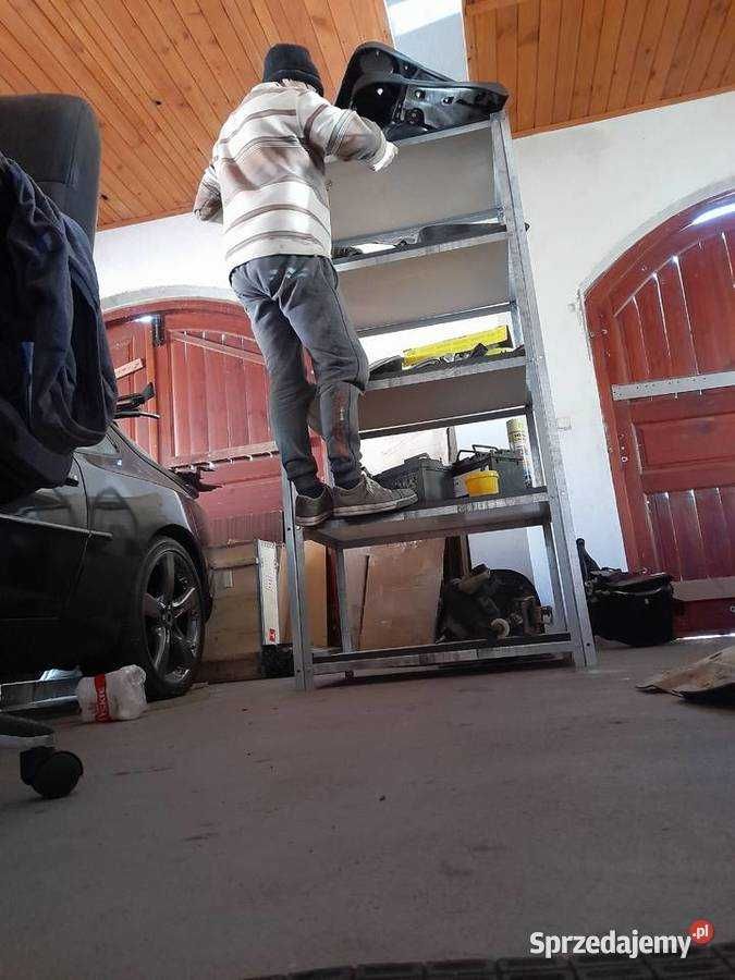 gruby solidny regał magazynowy metalowy ocynkowany LOFT