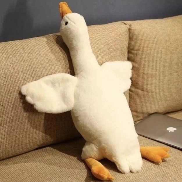 Гігантська м'яка плюшева іграшка Гусь-Обіймусь 130см білий подушка Гус