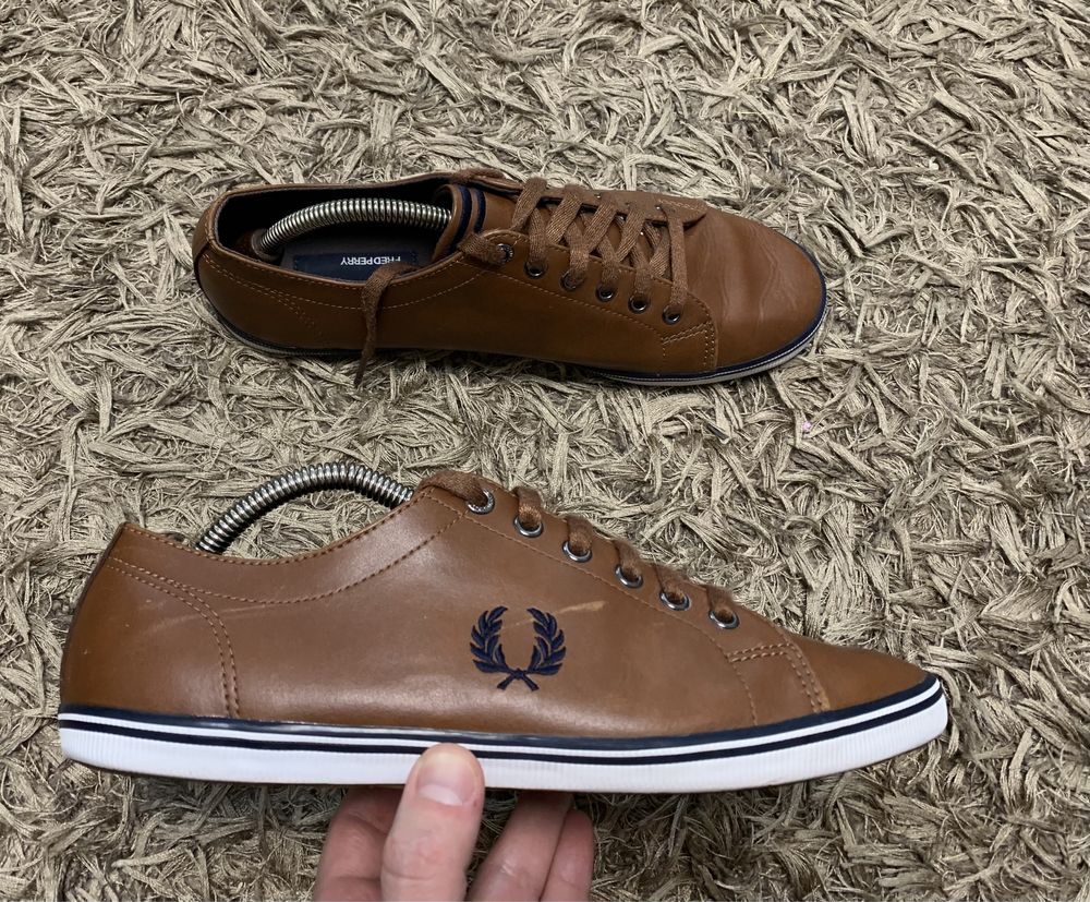 Fred perry мужские кеди 42.5 размера кожание