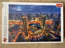 NOWE Puzzle Trefl 2000 Światła Dubaju+gratis