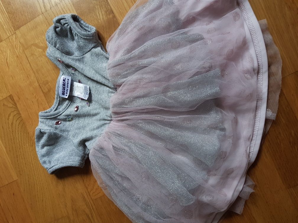 Sukienka tiulowa księżniczki blueberi 12m 80 86