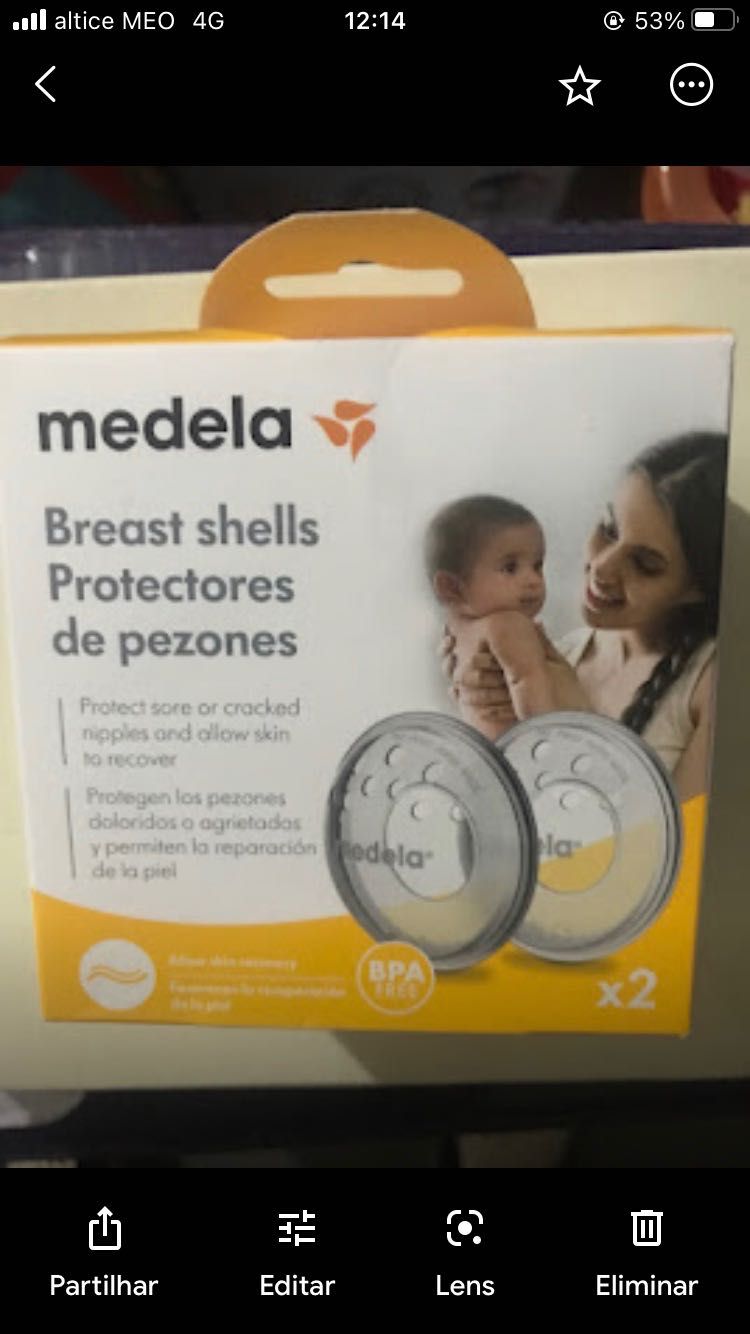 Amamentação: mamilos silicone e protetores de mamilos medela