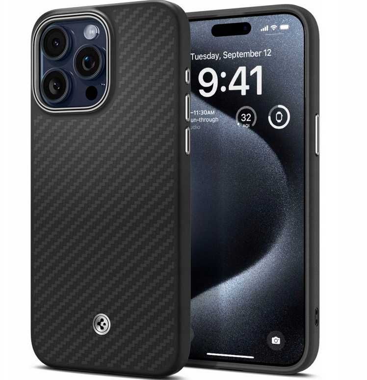 Etui Spigen do Apple iPhone 15 Pro Max Enzo Aramid czarny