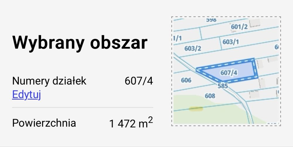 Działka na cele budowlane