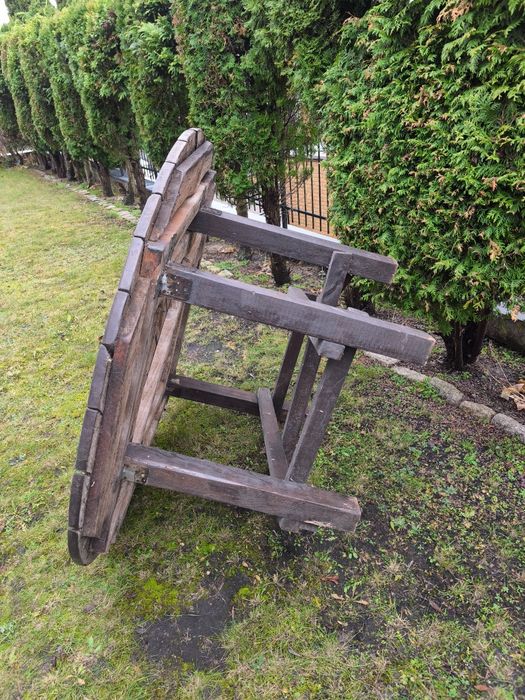 Stół drewniany okrągły ogrodowy 150cm