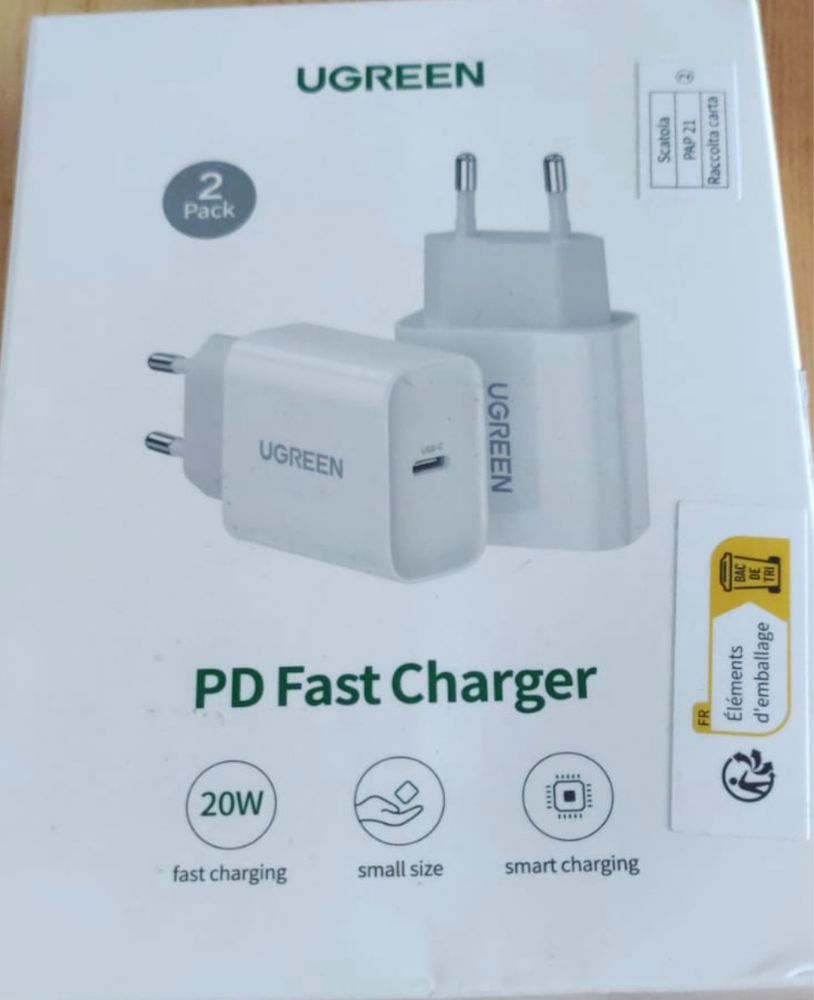 Ładowarka USB C Zasilacz PD3.0, UGREEN 20W Kompatybilny z iPhone iPad.