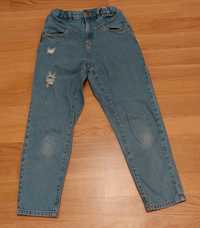 Spodnie dżinsowe z przetarciami, RESERVED, roz. 140 cm