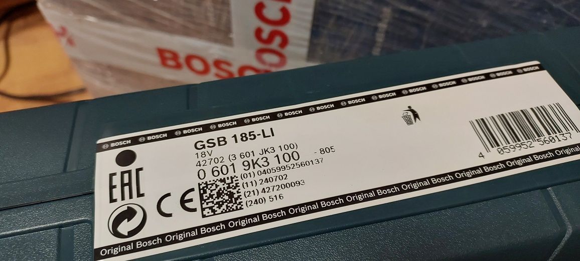 Ударний безщітковий шуруповерт Bosch GSB 185-li