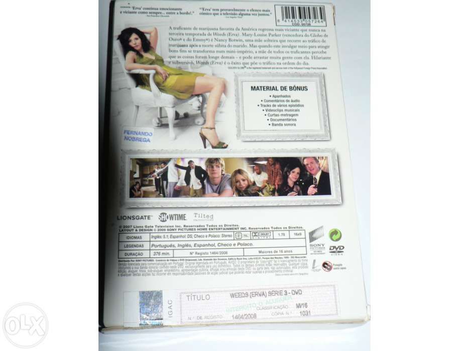 Vendo DVD  3ª temporada erva - weeds