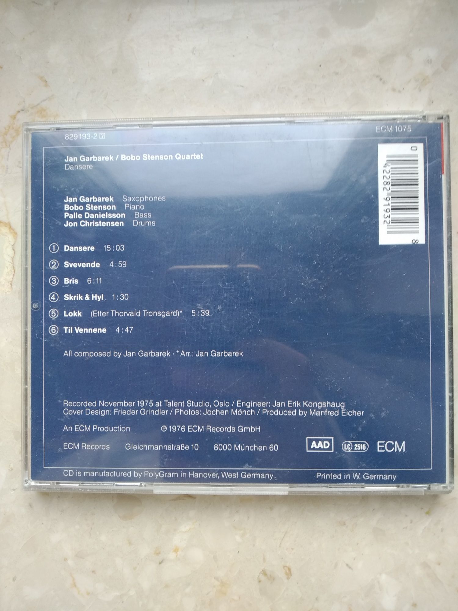 Jan Grabarek Bo Stenson Quartet Dansere płyta CD