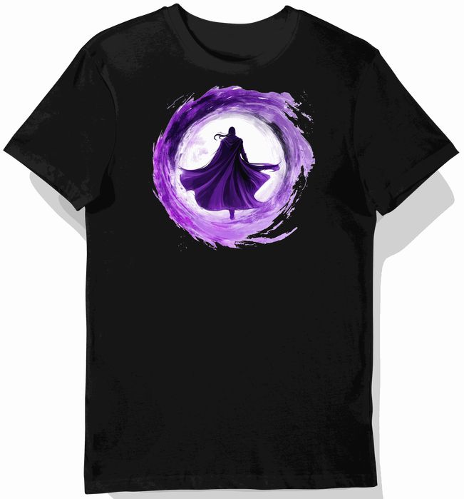 Koszulka męska czarna z motywem podróży heroicznej XXL