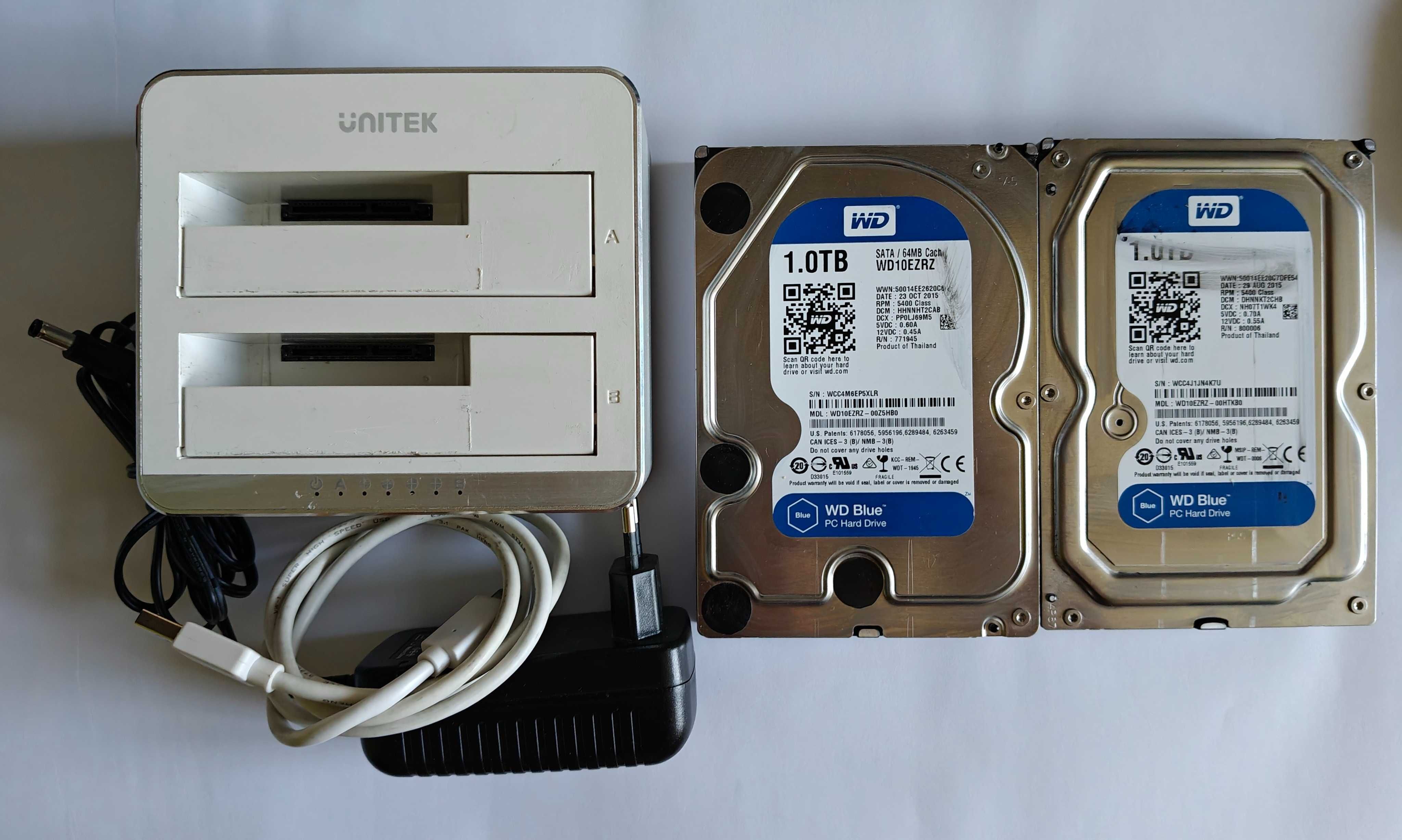 Stacja dokująca dysków Unitek Y-3027 + 2 x 1TB WD - okazja!