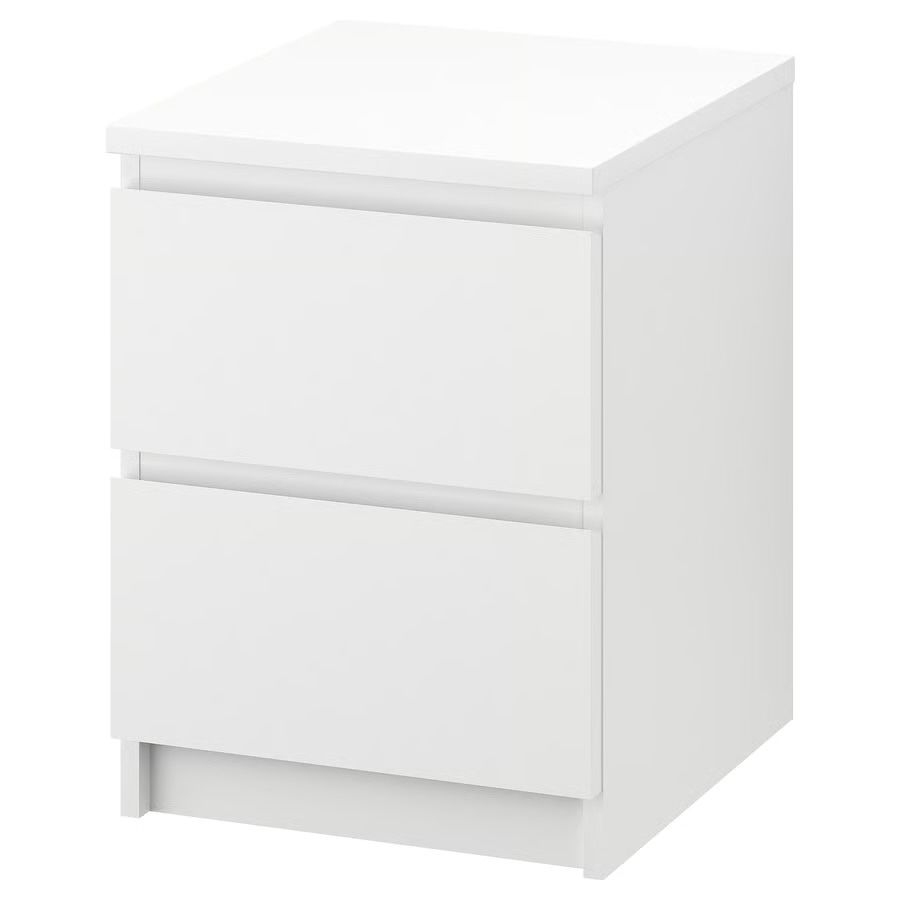 Mesa de cabeceira malm 2 gavetas