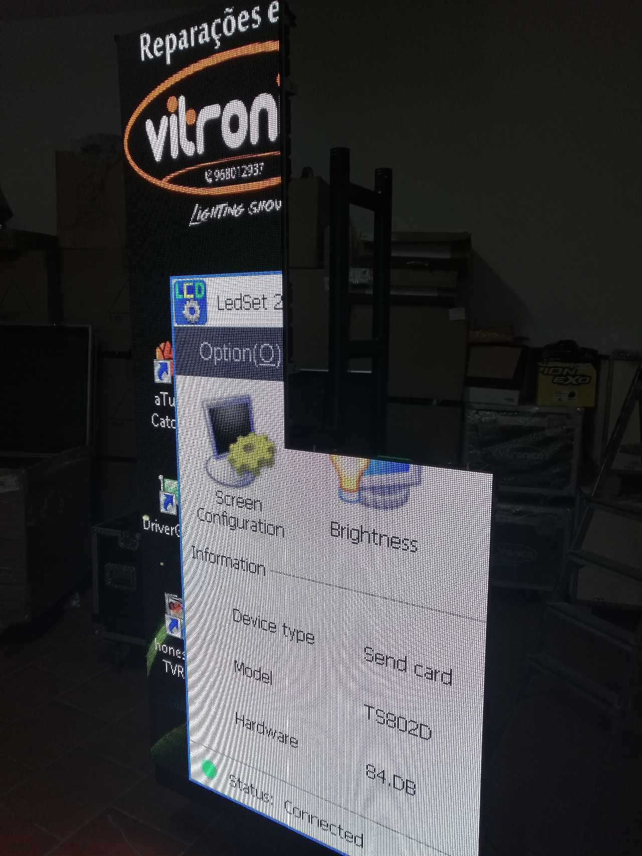kit estrutura chão para video led 3x2m