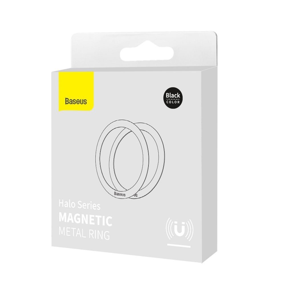 BASEUS blaszki uniwersalne kompatybilne z MagSafe 2 sztuki czarne