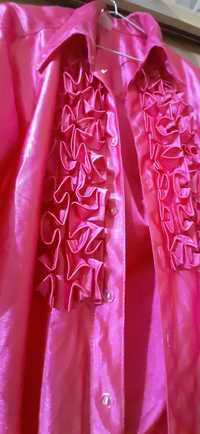 koszula różowa  karnawałowa  dyskotekowa