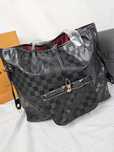 Torba duza neverfull damska Louis vuitton kratka LV czarna