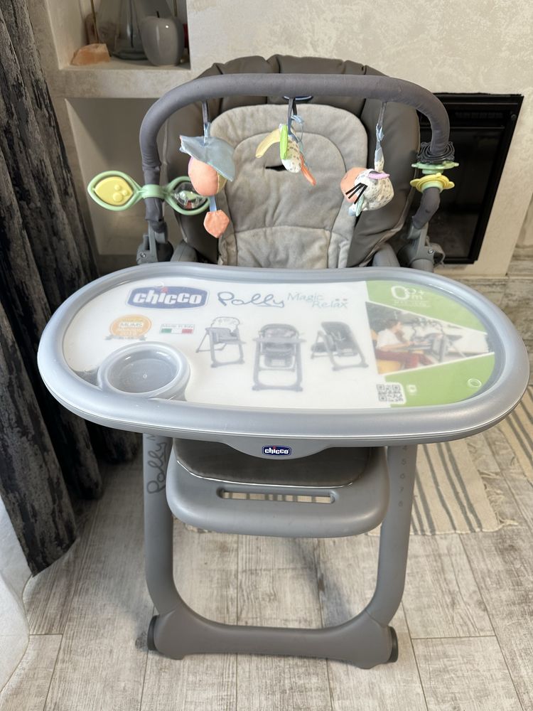 Стульчик для кормления chicco polly magic ralax