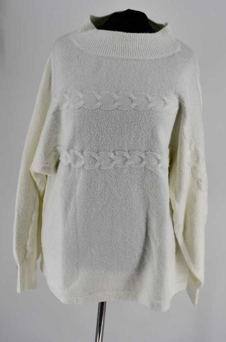 Cieplutki, kremowy sweter Bodyflirt 52/54
