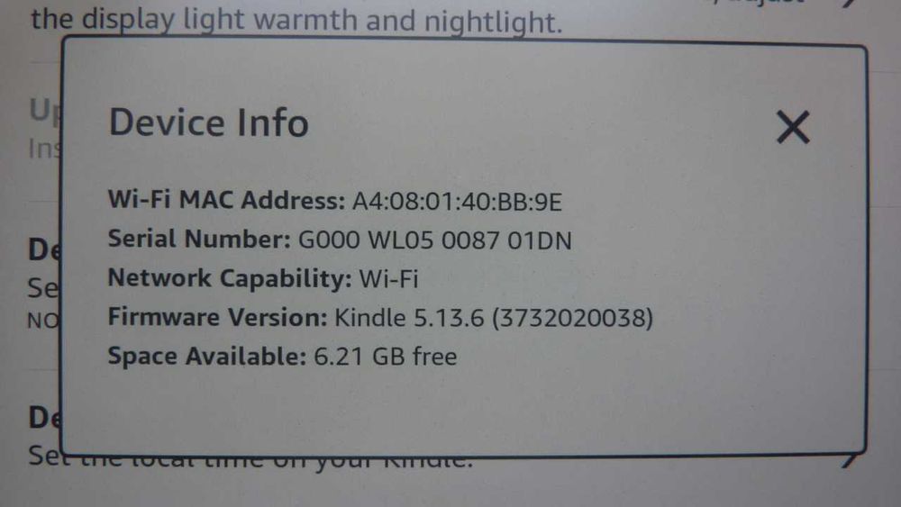 Amazon Kindle Oasis 10th generacja 32 GB pamięci - NIE MOŻNA ZALOGOWAĆ