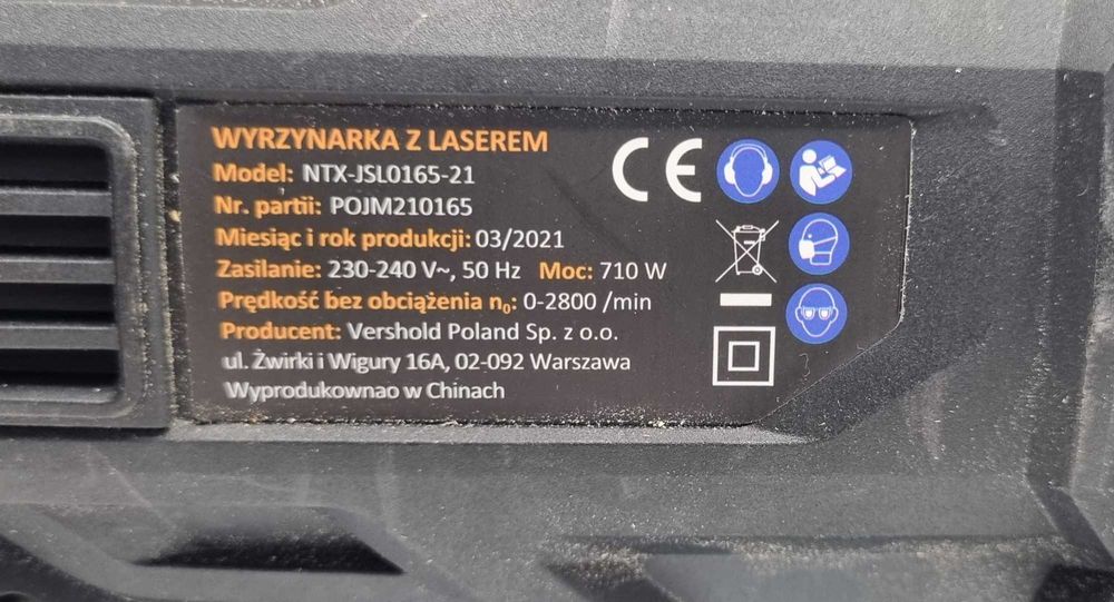 Wyrzynarka Niteo Tools z laserem NTX-JSL0165-21